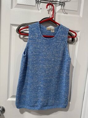 Linden Hill Sky Blue Heather Knit Sleeveless Top